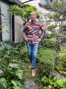 「Paul Smith（ポールスミス）のアイテム（シューズ）」を使った、柴犬ゴローさん（メンズ・178cm）の春コーディネート