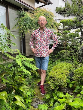 「RED EAR（レッドイヤー）のアイテム」を使った、柴犬ゴローさん（メンズ・178cm）の春コーディネート