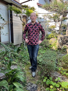 「Paul Smith（ポールスミス）のアイテム（シューズ）」を使った、柴犬ゴローさん（メンズ・178cm）の春コーディネート
