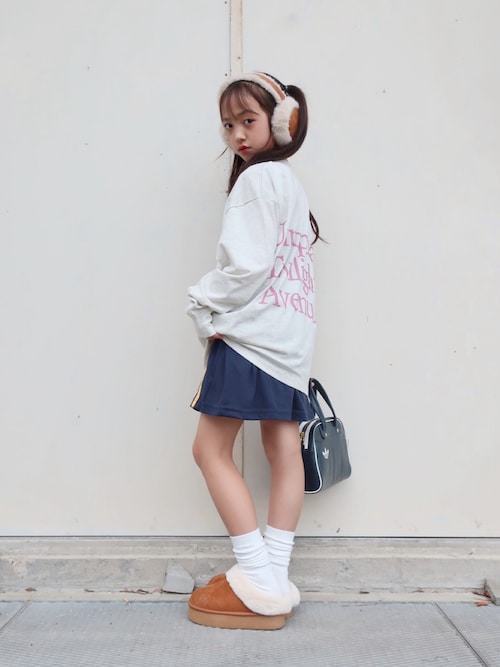 「CIAOPANIC TYPY(チャオパニックティピー)の【KIDS】5枚セットアソートロゴロンTee【WEEKロンTee】(Tシャツ/カットソー)」を使った、hisuiさん(キッズ・130cm)の秋コーディネート