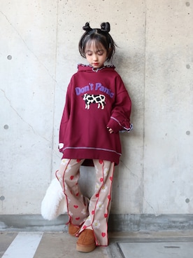 「アイテム（パンツ）」を使った、hisuiさん（キッズ・130cm）の冬コーディネート