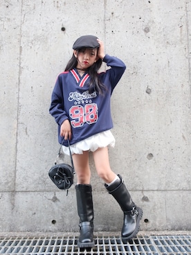 「アイテム（スウェット）」を使った、hisuiさん（キッズ・130cm）の秋コーディネート