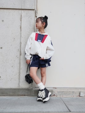 「アイテム（トップス）」を使った、hisuiさん（キッズ・130cm）の秋コーディネート