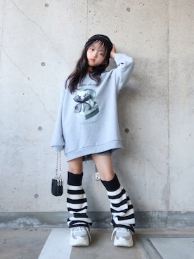 「アイテム（ニットキャップ/ビーニー）」を使った、hisuiさん（キッズ・120cm）の秋コーディネート