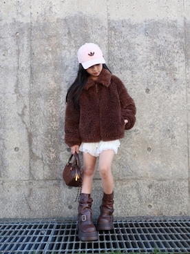 「アイテム（帽子）」を使った、hisuiさん（キッズ・130cm）の冬コーディネート