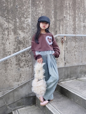 「アイテム（帽子）」を使った、hisuiさん（キッズ・120cm）の夏コーディネート