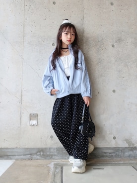 「CIAOPANIC TYPY（チャオパニックティピー）のアイテム（パンツ）」を使った、hisuiさん（キッズ・130cm）の冬コーディネート