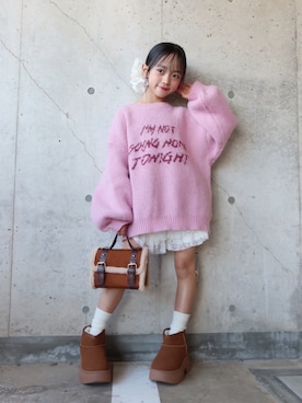 「アイテム（ブーツ）」を使った、hisuiさん（キッズ・130cm）の秋コーディネート