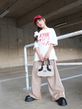 「アイテム（Tシャツ/カットソー）」を使った、hisuiさん（キッズ・130cm）の秋コーディネート