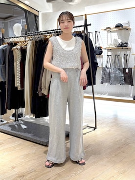 「アイテム（ベスト）」を使った、やまゆかさん（レディース・162cm・20代）の夏コーディネート