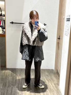 「アイテム（その他アウター）」を使った、やまゆかさん（レディース・162cm・20代）の秋コーディネート