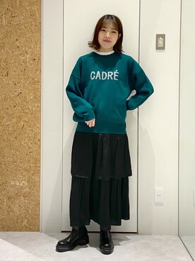 「LEPSIM（レプシィム）の２ＷＡＹチビスタンドブラウス　219653（シャツ/ブラウス）」を使った、やまゆかさん（レディース・161cm）の冬コーディネート