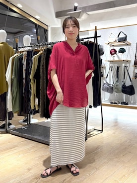 「アイテム（チュニック）」を使った、やまゆかさん（レディース・162cm・20代）の夏コーディネート
