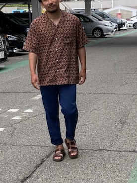 「NOLLEY’S（ノーリーズ）のアイテム」を使った、YoNさん（メンズ・168cm）の夏コーディネート