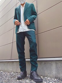 UNITED TOKYOのセットアップ（グリーン系）を使った人気ファッション