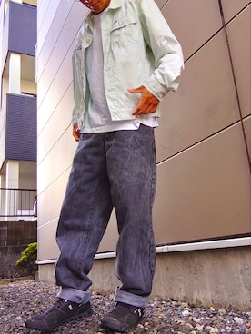 「ミントグリーン」｜「アイテム（ジャケット/アウター）」を使った、fumiさん（メンズ・171cm）の秋コーディネート