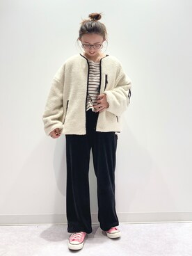 「CAMP7（キャンプセブン）のアイテム（その他アウター）」を使った、matsunaga tomoeさん（レディース・157cm）の秋コーディネート
