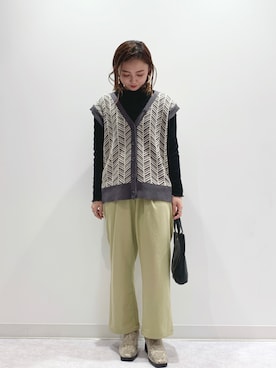 「RAG MACHINE（ラグマシーン）のアイテム」を使った、matsunaga tomoeさん（レディース・157cm）の冬コーディネート