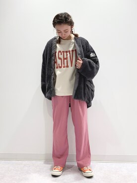 「CAMP7（キャンプセブン）のアイテム（その他アウター）」を使った、matsunaga tomoeさん（レディース・157cm）の秋コーディネート