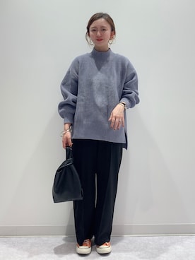 「RAG MACHINE（ラグマシーン）のアイテム（バッグ）」を使った、matsunaga tomoeさん（レディース・157cm）の秋コーディネート