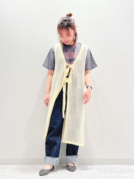 「アイテム（その他トップス）」を使った、matsunaga tomoeさん（レディース・157cm）の春コーディネート