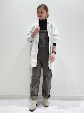 「SOMETHING（サムシング）のアイテム（オールインワン・サロペット）」を使った、matsunaga tomoeさん（レディース・157cm）の秋コーディネート