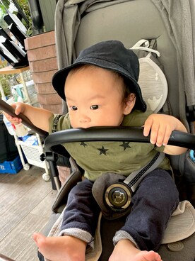 「next（next）のアイテム（帽子）」を使った、toiroさん（キッズ・80cm）の春コーディネート
