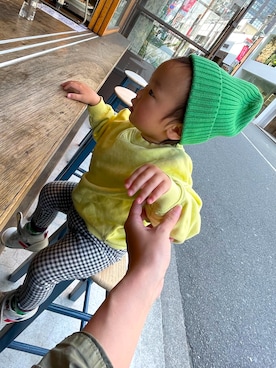 「アイテム（パーカー）」を使った、toiroさん（キッズ・90cm）の春コーディネート