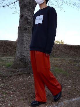 「JUNRED（ジュンレッド）のアイテム（スウェット）」を使った、MASAさん（メンズ・171cm）の春コーディネート