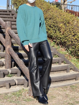 「Adoon plain（アドーンプレーン）のアイテム（パンツ）」を使った、MASAさん（メンズ・171cm・20代）の冬コーディネート