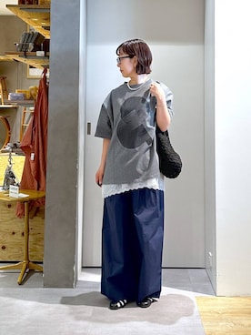 「studio CLIP（スタディオクリップ）のアイテム（パンツ）」を使った、さちち さん（レディース・156cm）の春コーディネート