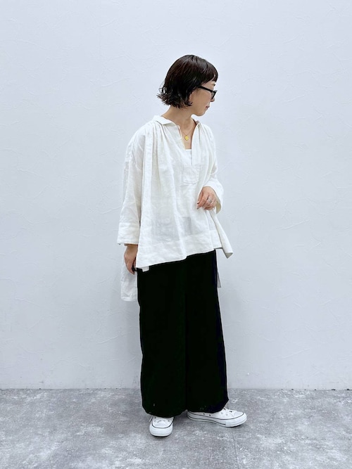 natural by clip リネンミニカラーギャザーブラウス 今季 studio CLIP｜《natural by clip》リネンミニカラーギャザー