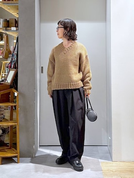 「アイテム（スラックス）」を使った、さちち さん（レディース・156cm・50代）の冬コーディネート