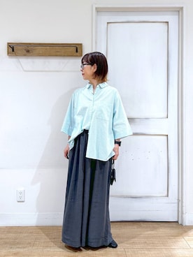 「50代前半です」｜「アイテム（財布/小物）」を使った、さちち さん（レディース・156cm）の夏コーディネート