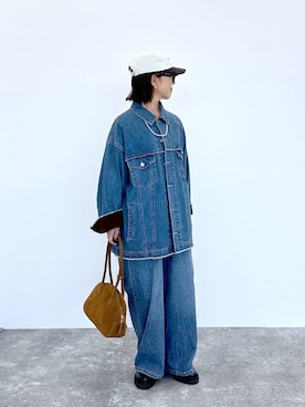 「アイテム（デニムパンツ）」を使った、さちち さん（レディース・156cm・50代）の秋コーディネート