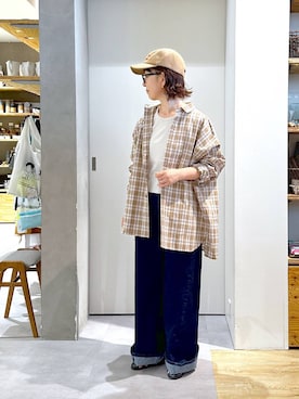 「アイテム（キャップ）」を使った、さちち さん（レディース・156cm・50代）の秋コーディネート