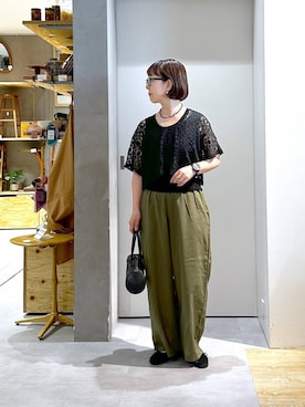 「studio CLIP（スタディオクリップ）のアイテム」を使った、さちち さん（レディース・156cm）の夏コーディネート