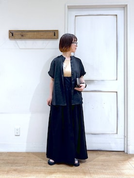 「50代前半です」｜「アイテム（サロペット/オーバーオール）」を使った、さちち さん（レディース・156cm）の夏コーディネート