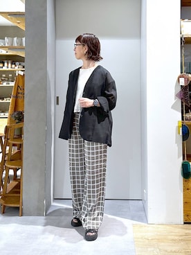 「アイテム（スラックス）」を使った、さちち さん（レディース・156cm・50代）の夏コーディネート