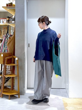 「アイテム（エコバッグ/サブバッグ）」を使った、さちち さん（レディース・156cm）の冬コーディネート