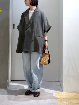 「studio CLIP（スタディオクリップ）のアイテム（パンツ）」を使った、さちち さん（レディース・156cm）の春コーディネート