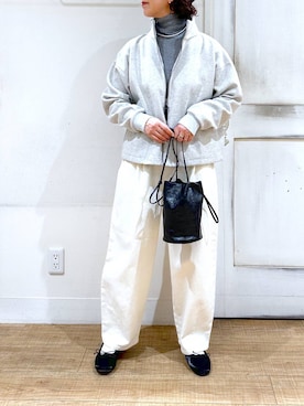 「50代前半です」｜「アイテム（ブルゾン）」を使った、さちち さん（レディース・156cm）の秋コーディネート