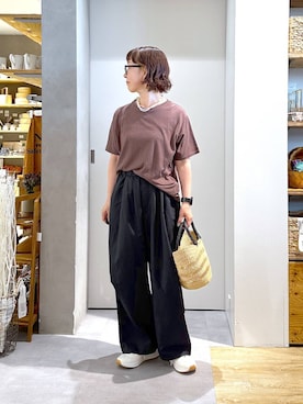 「アイテム（Tシャツ/カットソー）」を使った、さちち さん（レディース・156cm・50代）の夏コーディネート
