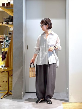 「studio CLIP（スタディオクリップ）のアイテム」を使った、さちち さん（レディース・156cm）の夏コーディネート