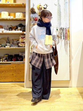 「アイテム（シャツワンピース）」を使った、さちち さん（レディース・156cm）の秋コーディネート