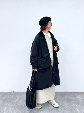 「natural by clip_studio CLIP」｜「アイテム（ハンチング/ベレー帽）」を使った、さちち さん（レディース・156cm）の冬コーディネート