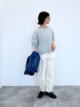 「アイテム（ローファー）」を使った、さちち さん（レディース・156cm・50代）の秋コーディネート