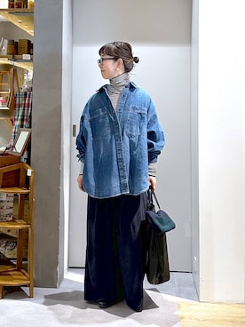 「アイテム（ストール/ショール）」を使った、さちち さん（レディース・156cm）の冬コーディネート