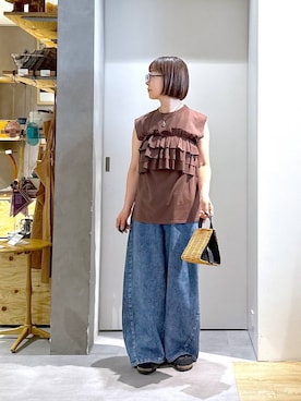 「studio CLIP（スタディオクリップ）のアイテム」を使った、さちち さん（レディース・156cm）の夏コーディネート