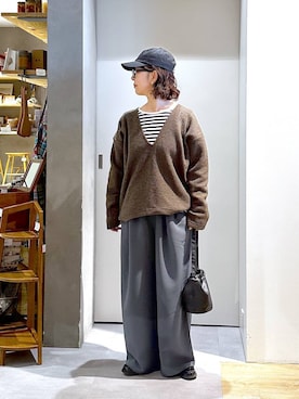 「アイテム（帽子）」を使った、さちち さん（レディース・156cm・50代）の秋コーディネート